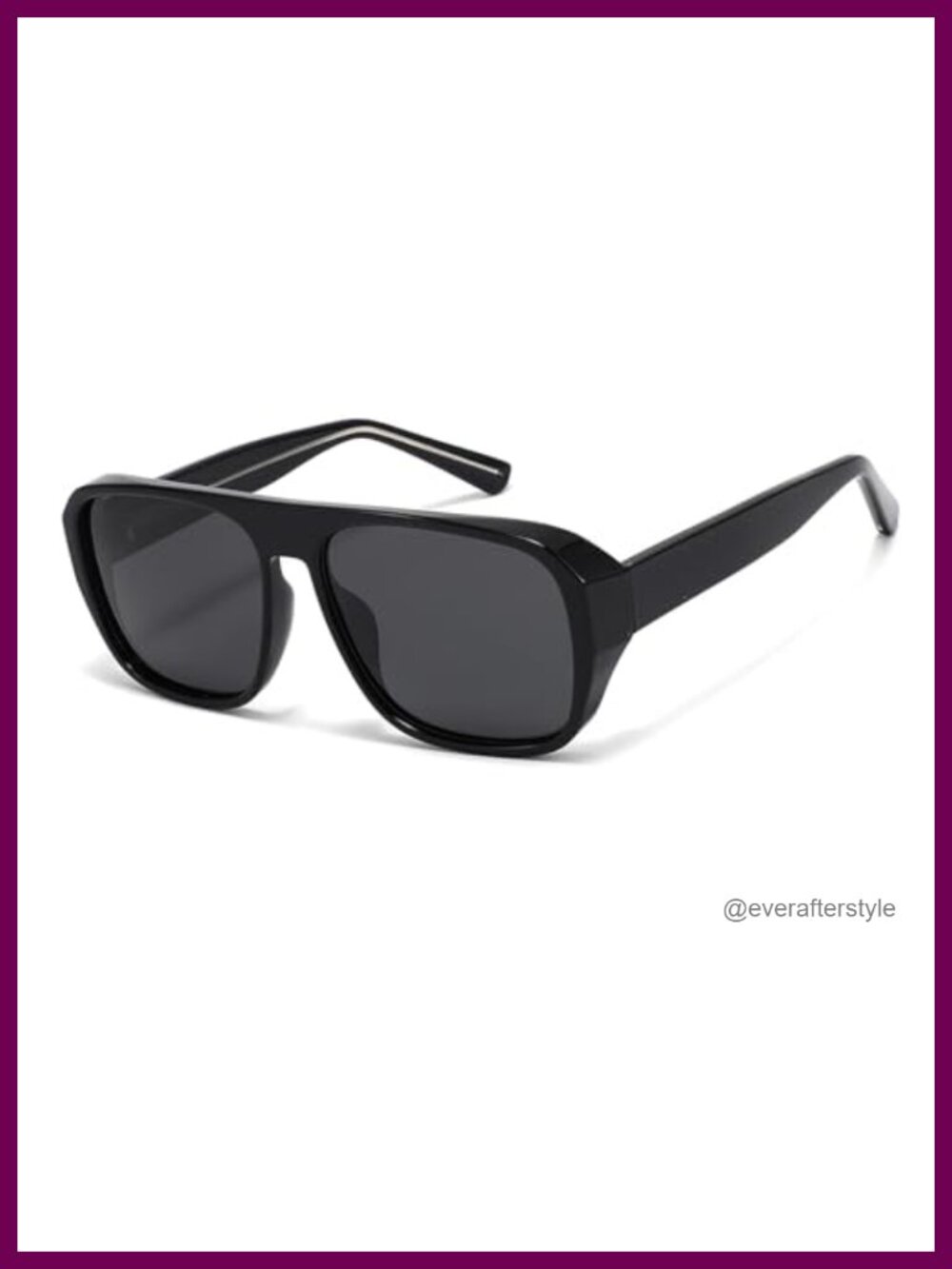 Polarized Flat Top Square Sunglasses UV400 Protection Wraparound Shades